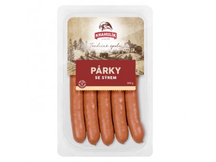 Krahulík párky 200g se sýrem OA