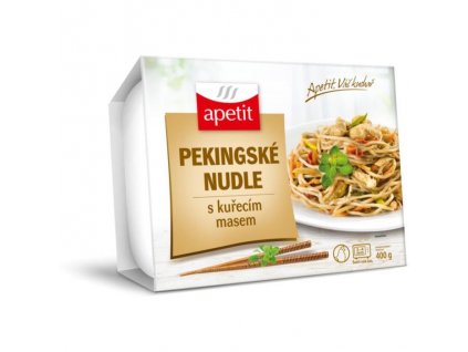 Apetit pekingské nudle 400g s kuřecím masem a zeleninou