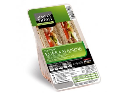 Simply fresh sendviče 168g Kuře a slanina