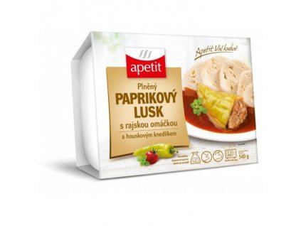 Apetit paprikové lusky 540g rajská omáčka, houskový knedlík