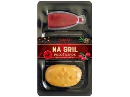 Zlatý sýr Pološtiepok uzený @2x50g na gril s brusinkovou omáčkou