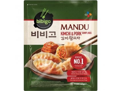 BIBIGO dumpling tradiční dumpling s vepřovým masem a kimchi 525g