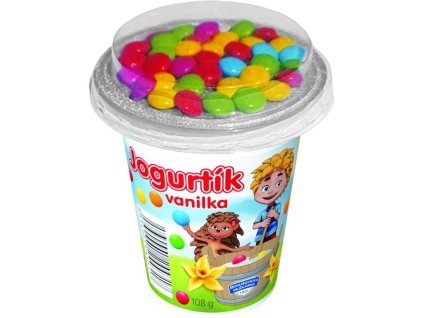 Bobík jogurtík 108g vanilkový s čokoládovým dražé