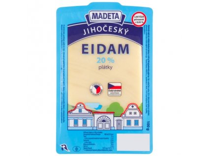 Madeta Jihočeský Eidam 100g 20% plátky