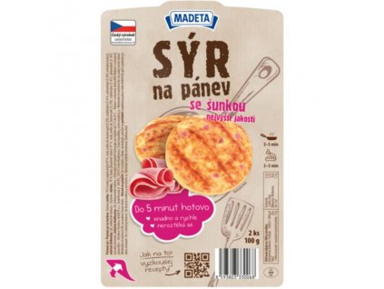Madeta sýr 100g na pánev se šunkou