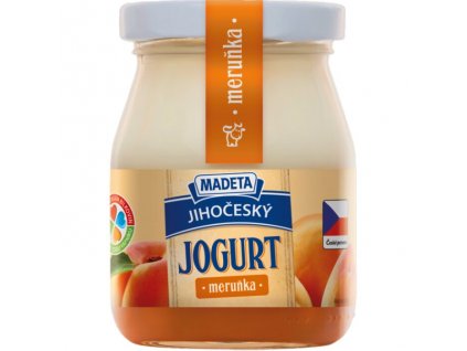 Madeta Jihočeský jogurt 200g meruňka sklo