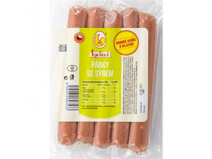 Klatovy kuřecí párky 250g se sýrem