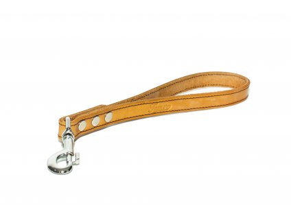 Leather PULL TAB leash MARADONA | mustard