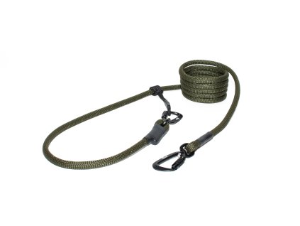 Lanové vodítko EASY LONG - TWIST | velký pes |khaki - 010