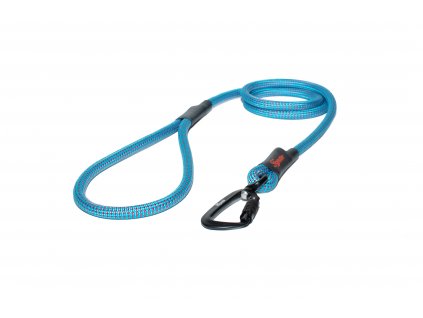 Leash CLASSIC TWIST | Large dog | light blue with red - 055