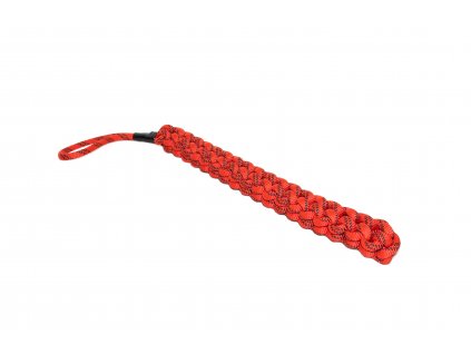 Lanová hračka | Pletený pešek | Maxi | červený s černým prošitím 024