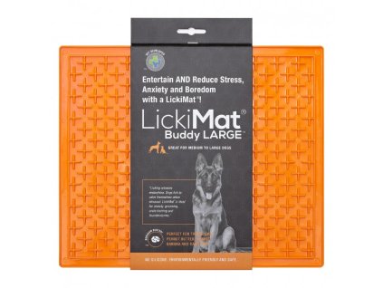 Lízací podložka Buddy XL | 30,5 x 25,5cm | LickiMat | Oranžová
