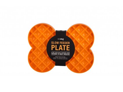 LickiMat Slodog bone - Slow Feeder Orange