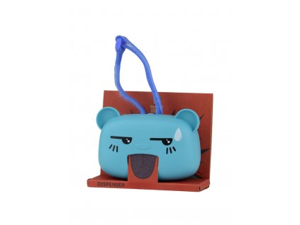 Pandacino dispenser | 14 compostable bags | angry | blue