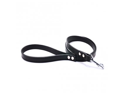 Leather leash STUBBY CLASSIC | black