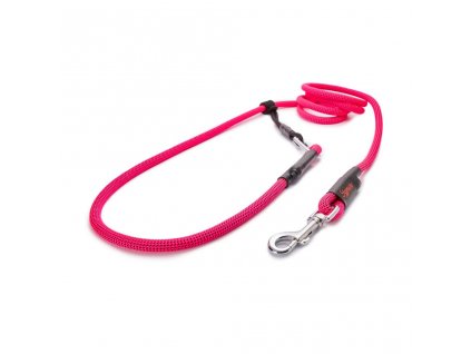 Leash EASYLONG | Medium dog | pink with black - 437