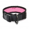 Perforated collar SOFTY | black/pink