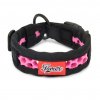 Perforated collar SOFTY | black/pink