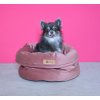 DOG BED "BASKET" ROYAL / PINK