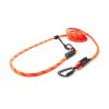 Lanové vodítko EASYLONG TWIST | Velký pes | oranžové s černou linkou - 116