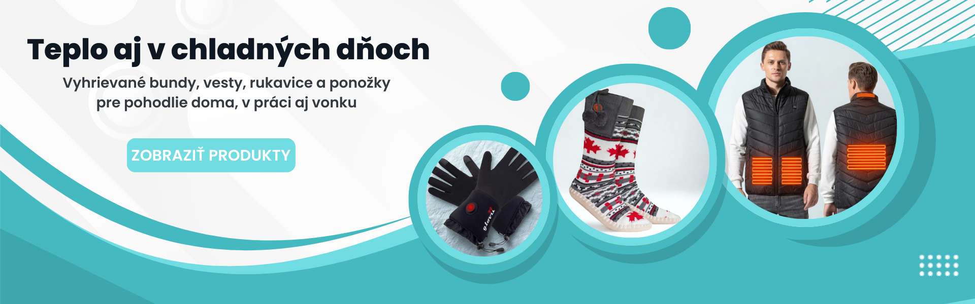 Vyhrievané oblečenie – vesta, rukavice a ponožky pre chladné dni
