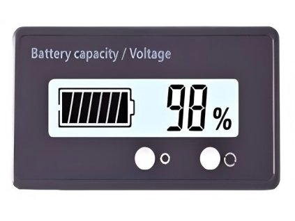 Voltmeter a ukazovateľ kapacity batérie 12–84V White