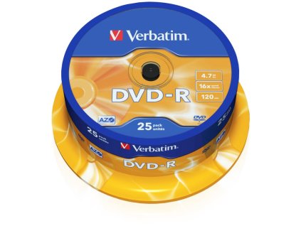 DVD - R Verbatim 4.7GB 16x CAKE 25pcs 43522
