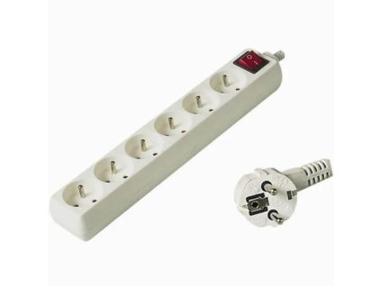 PremiumCord PP6K-10 230V 10m 6 zásuvky + vyp