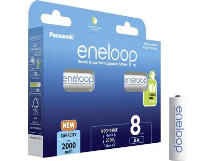 PANASONIC Eneloop, Batérie, BK-3MCCE, AA, 8ks