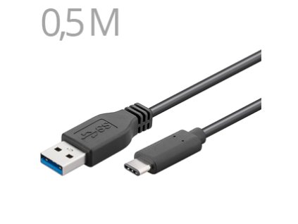 PremiumCord KU31CA05BK USB3.2 Typ C/male - USB 3.0