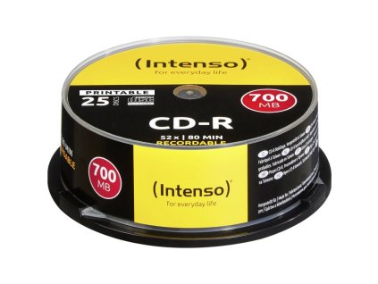 INTENSO CD-R Cake Case 700MB PRINT 25ks