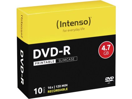INTENSO DVD-R Slim Case 4,7GB PRINT 10ks