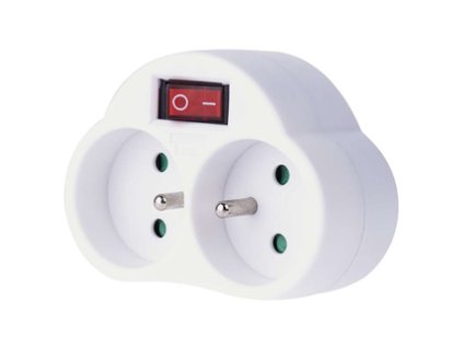 EMOS Zásuvka rozbočovacia 2x s vypínačom E-01/02K