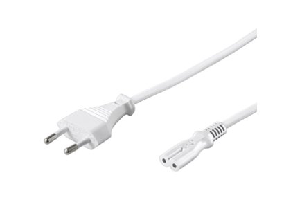 WENTRONIC Sieťový kábel 2pin 230V 5m biel W.93988