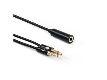 SBOX 35F-2X35M Kábel audio 2x jack/1x jack sam0,2m
