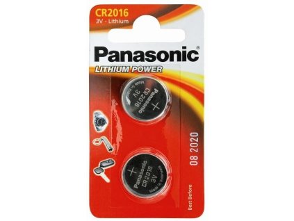 PANASONIC Lithium, CR2016, 3V, 2ks