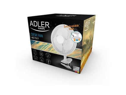 ADLER AD 7317, Stolný ventilátor s klipom 2v1