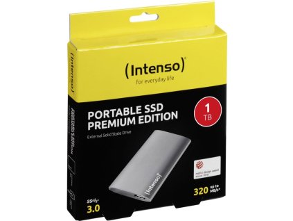 INTENSO PREMIUM, Externý SSD disk, 1TB, striebor