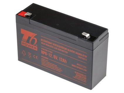 T6 POWER Akumulátor pre UPS, NP6-12, 6V, 12Ah