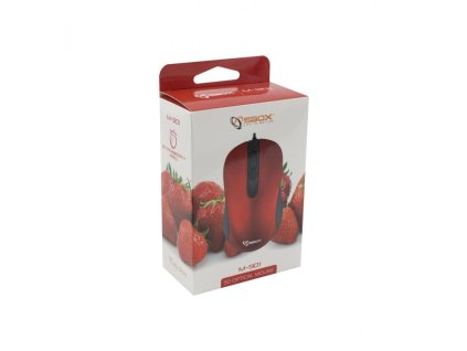 SBOX M-901R, Optická myš drôtová 3D Optical red