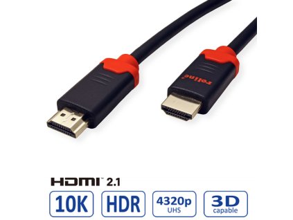ROLINE Kábel HDMI 2.1 M/M 2m, 10K Ultra High