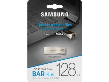SAMSUNG BAR Plus Flash Drive 128GB USB 3.1 sil