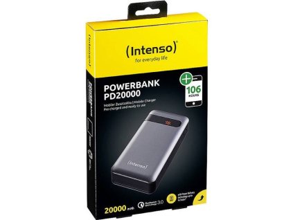 INTENSO PD20000, Powerbanka 20000 mAh grey