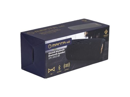 MANTA SPK130GO-BK, Bluetooth reproduktor, blk