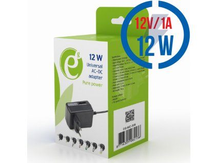 GEMBIRD EG-MC-008, Univerzálny AC/D Adaptér 12W/1A