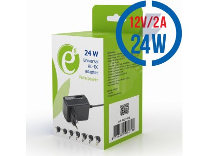 GEMBIRD EG-MC-009, Univerzálny AC/D Adaptér 24W/2A