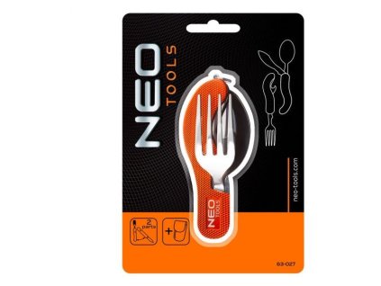 NEO TOOLS 63-027, Nôž na prežitie, oranžový