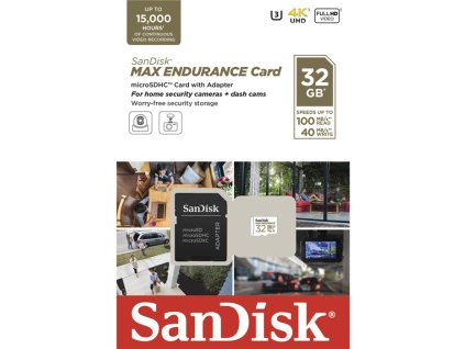 SanDisk Micro SDHC MAX Endurance 32GB C10 U3 V30+A