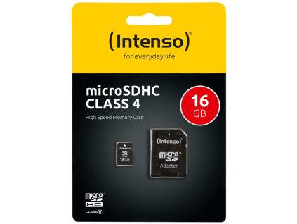 INTENSO Micro SDHC karta 16GB Class4