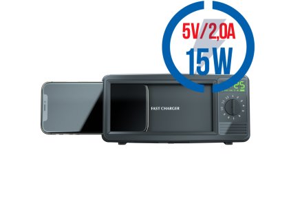 RIKOMAGIC N57, Bezdrôtová QI nabíjačka / BT RETRO